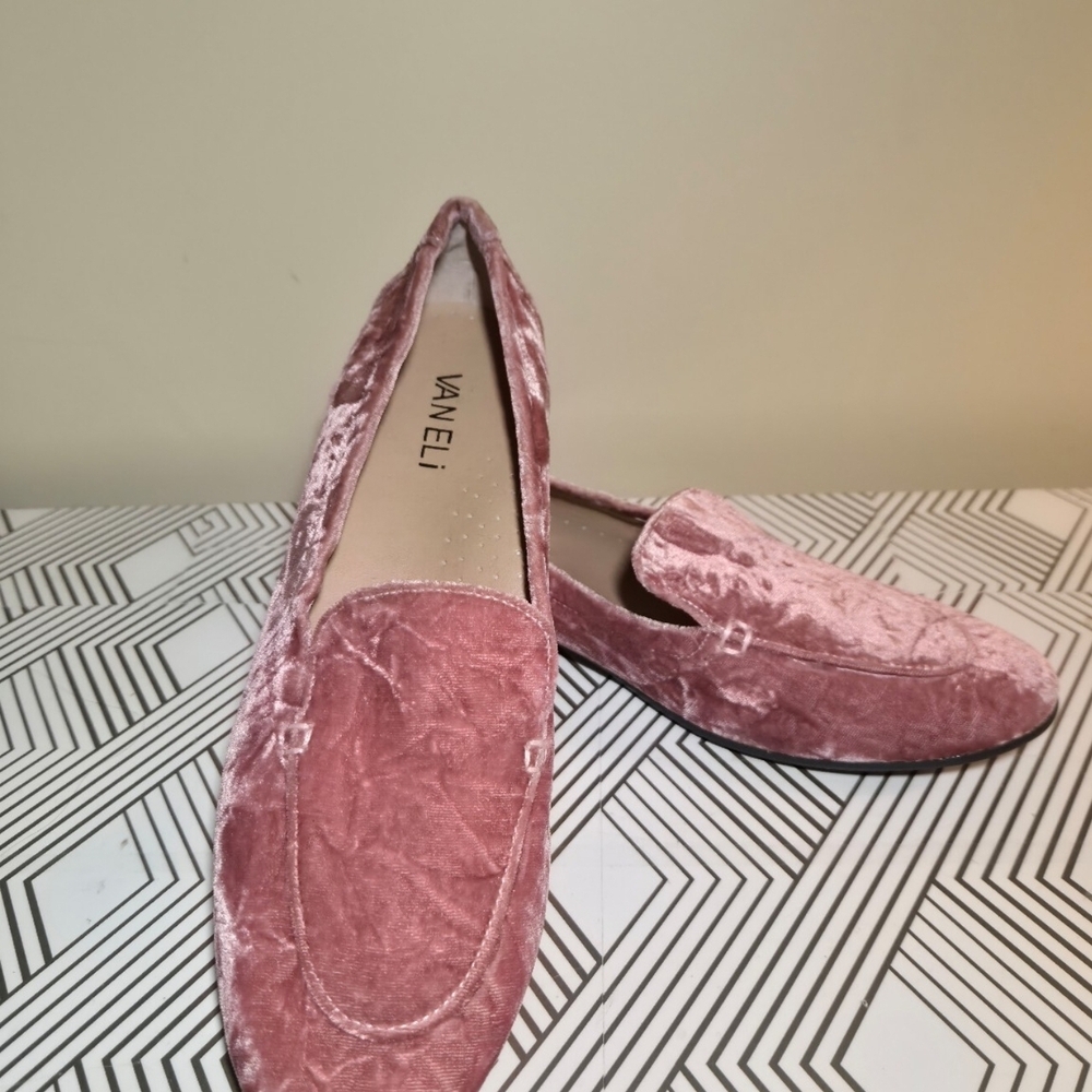 Van Eli Rose Velvet Loafers for Women